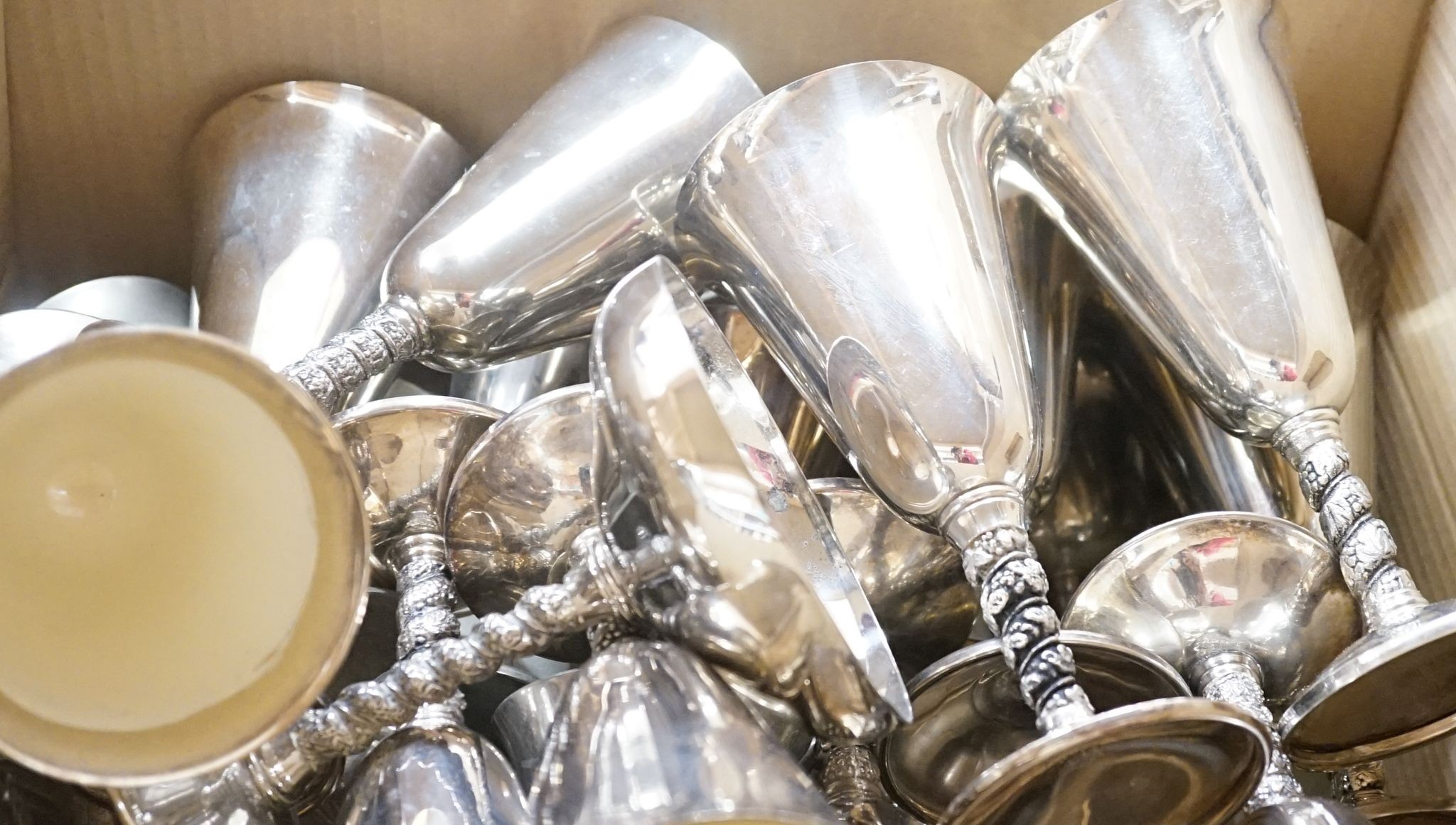 A large quantity of assorted Victorian and later silver plated ware